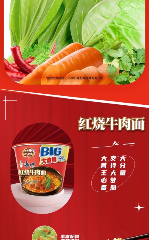 G0023 Kangshifu Instant Noodles Whole Case 12 cups
