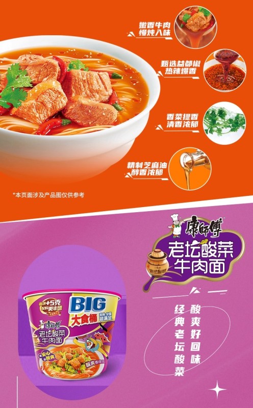 G0023 Kangshifu Instant Noodles Whole Case 12 cups