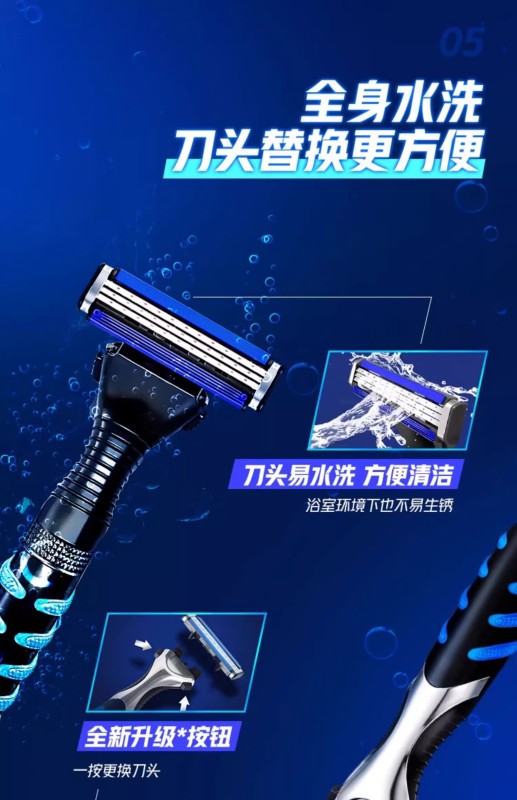 P1005 Gillette Vector 3 Series Manual Shaving Razor Set