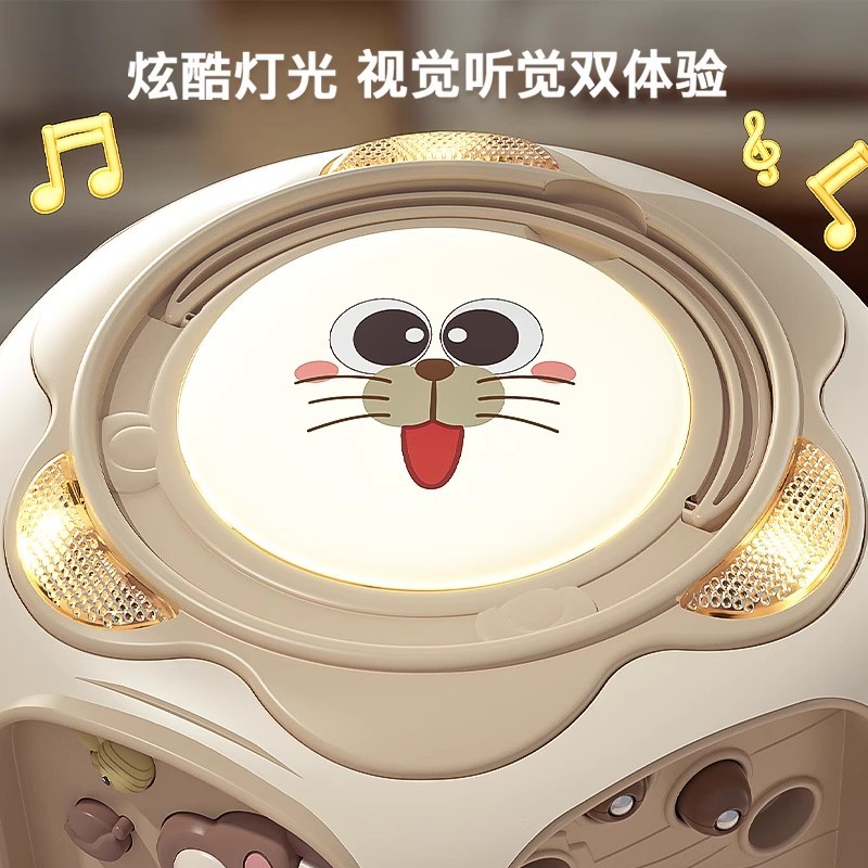 T0049 Hand-Clap Octahedral Drum for Toddlers