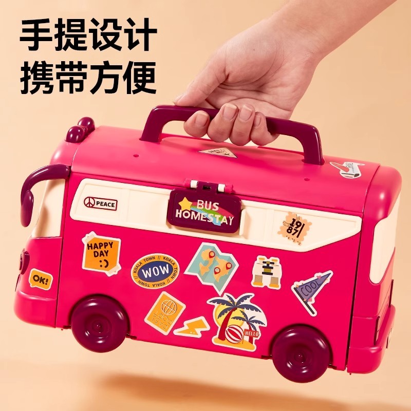 T0060 Girls' Motorhome Bus Toy Set