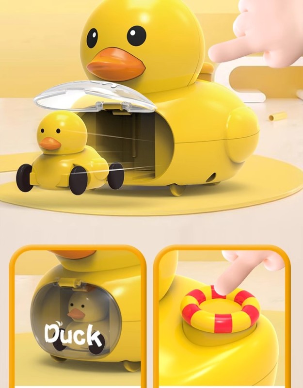 T0058 Press-and-Launch Yellow Duck Toy