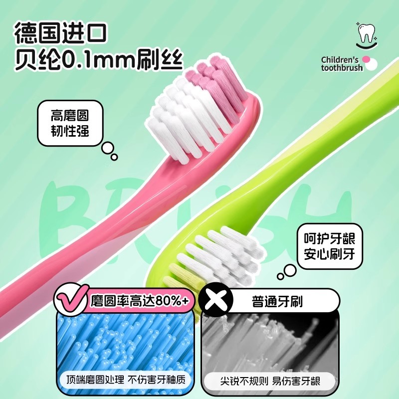 P5005 Dinosaur-Shaped Children's Toothbrush 3-Pack, Ages 6-12