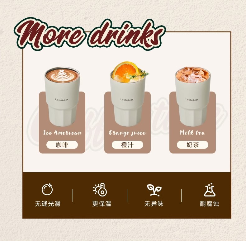 T0070 Lock&Lock Ceramic Lining Thermal Coffee Mug 450ml