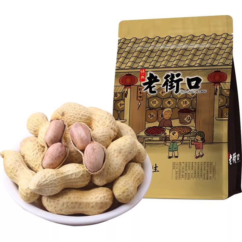 G0026 Lao Jie Kou Garlic Flavored Peanuts, 420g x 3 Bags