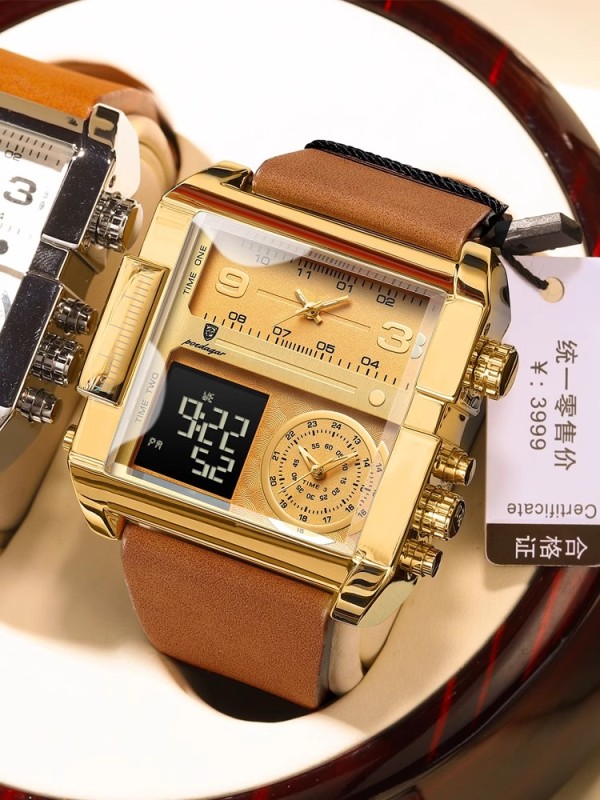 E9066 New Model Men's Quartz Electronic Waterproof Watch