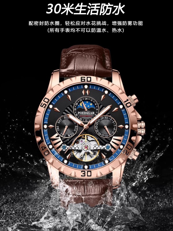 E9065 Men's Waterproof Fully Automatic Mechanical Watch