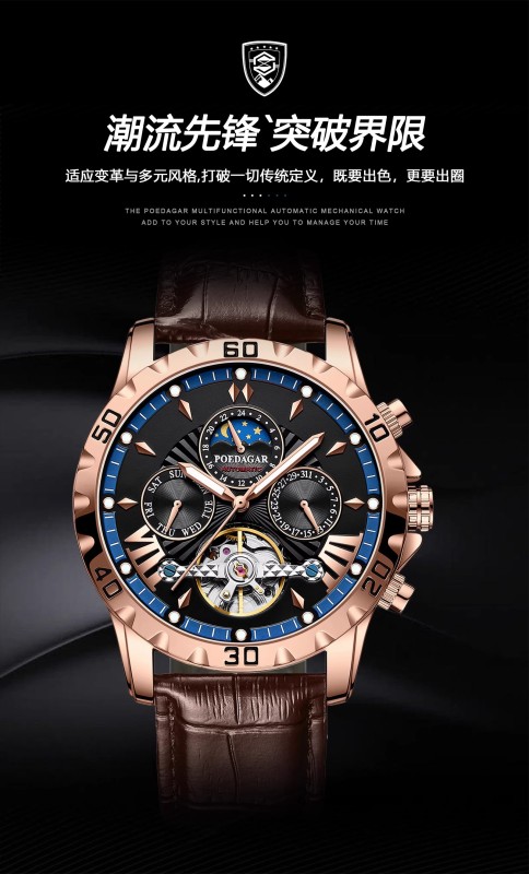 E9065 Men's Waterproof Fully Automatic Mechanical Watch
