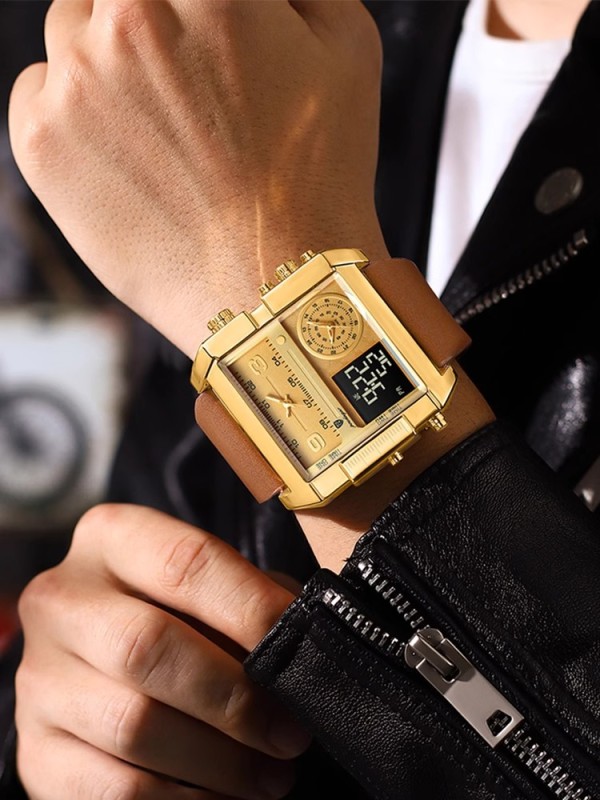 E9066 New Model Men's Quartz Electronic Waterproof Watch