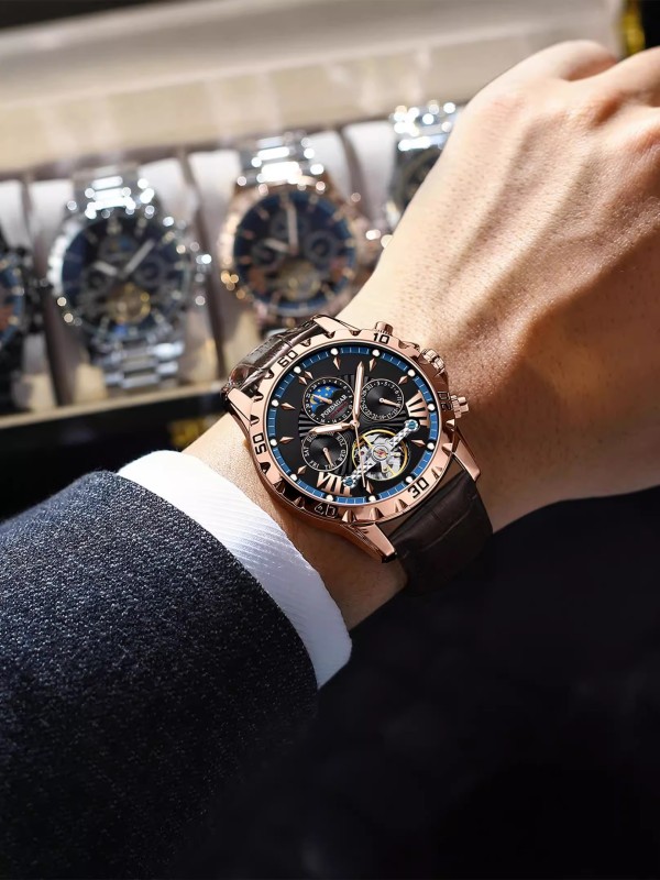E9065 Men's Waterproof Fully Automatic Mechanical Watch