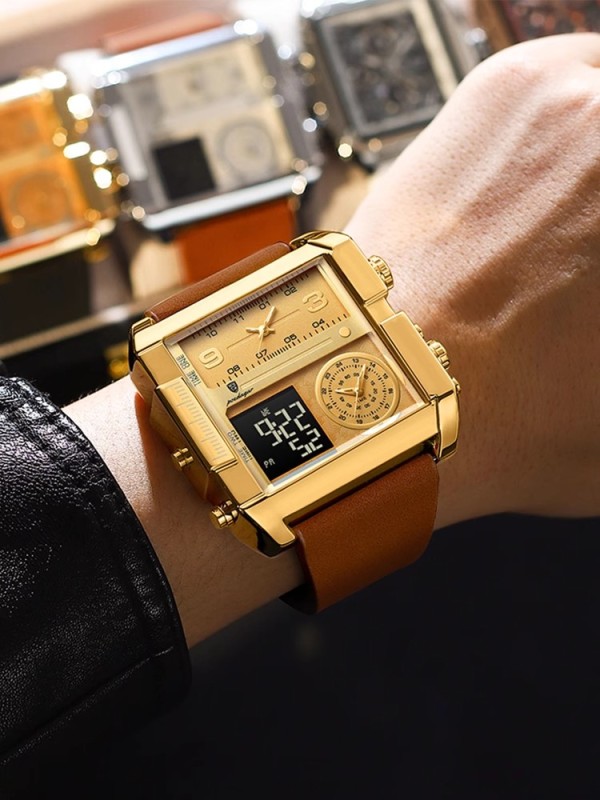 E9066 New Model Men's Quartz Electronic Waterproof Watch