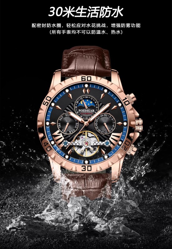 E9065 Men's Waterproof Fully Automatic Mechanical Watch