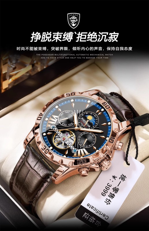 E9065 Men's Waterproof Fully Automatic Mechanical Watch