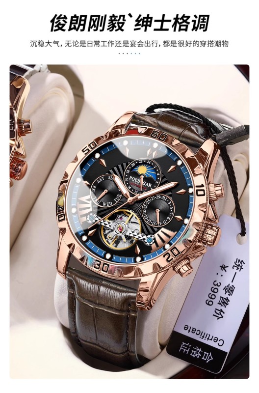 E9065 Men's Waterproof Fully Automatic Mechanical Watch
