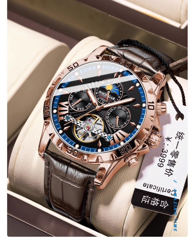 E9065 Men's Waterproof Fully Automatic Mechanical Watch