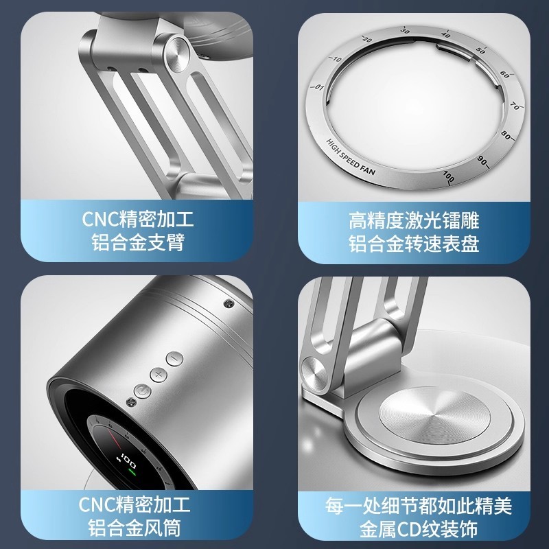 G0037 Rechargeable Metal Desktop Fan