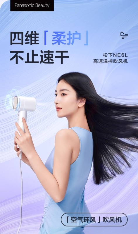 H0020 Panasonic Nozzle-Free High-Speed Negative Ion Hair Dryer EH-NE6L