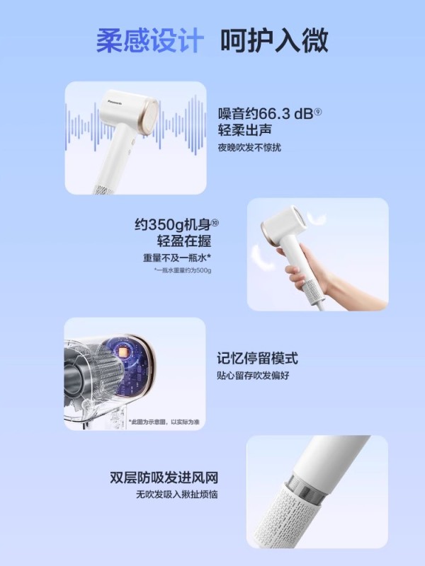 H0020 Panasonic Nozzle-Free High-Speed Negative Ion Hair Dryer EH-NE6L