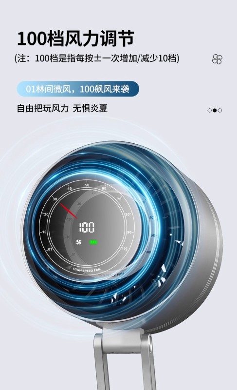 H0017 Rechargeable Metal Desktop Fan