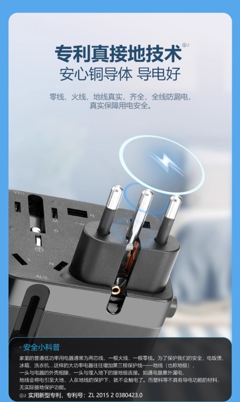 E9071 BULL Convertible Global Travel Adapter