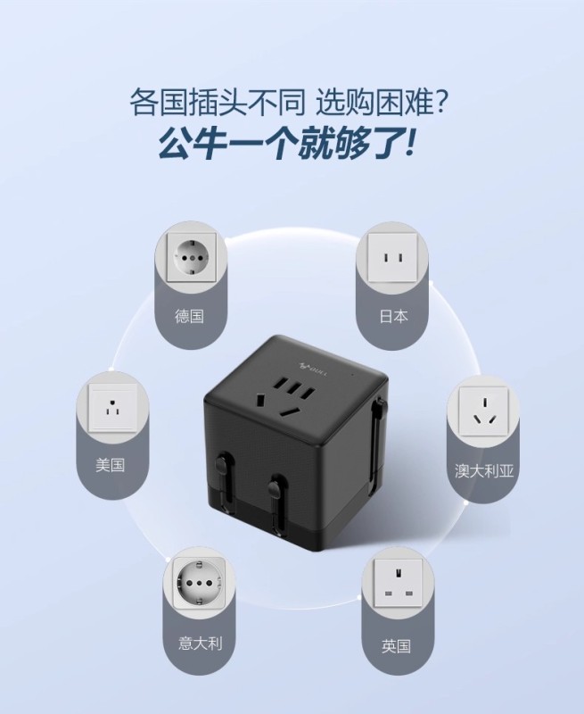 E9071 BULL Convertible Global Travel Adapter