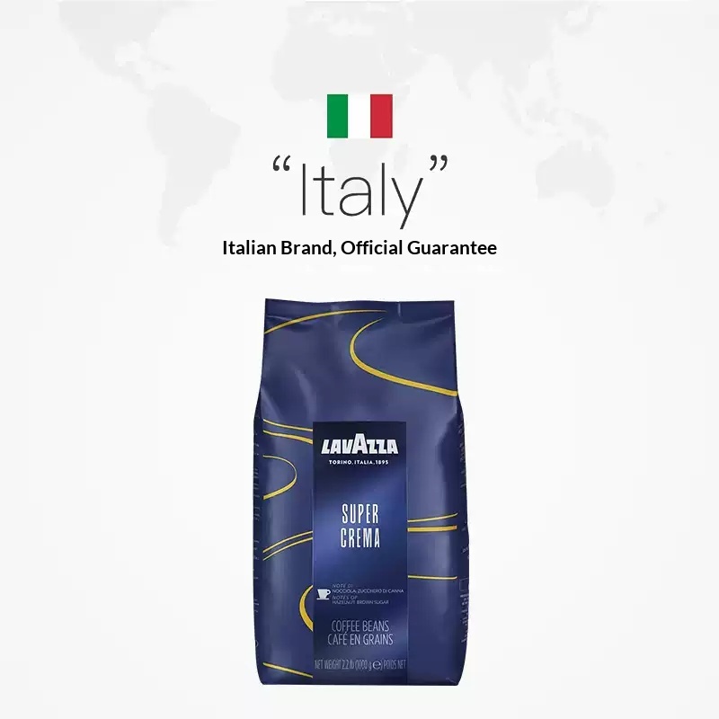 G0040 LAVAZZA Super Crema Italian-Style Rich Aroma Medium Roast Coffee Beans 1kg