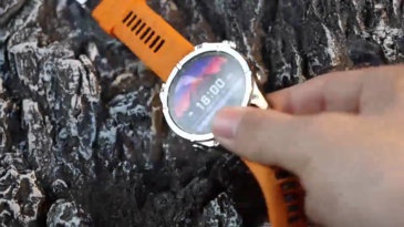 E3001 HD300 Metal Body LED Flashlight Outdoor Sports Wireless Charging Smart Watch