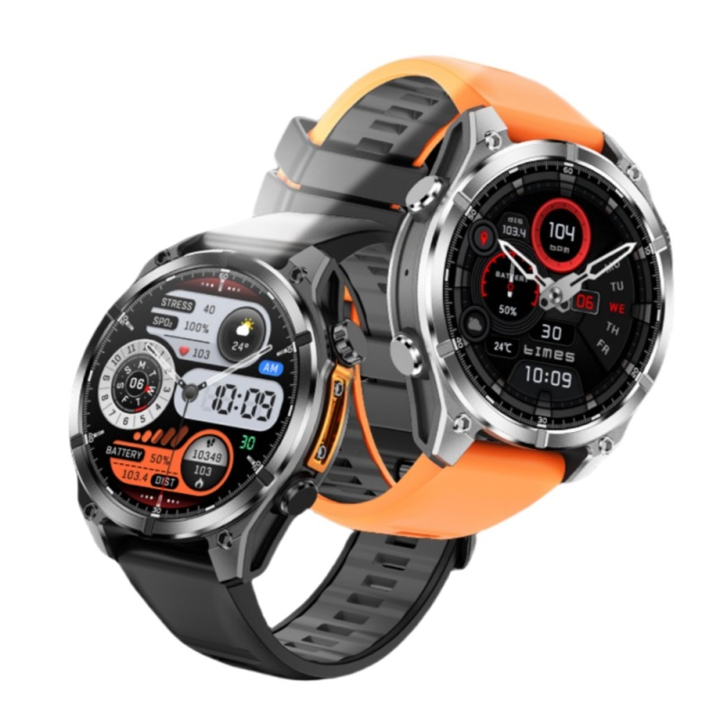 E3001 HD300 Metal Body LED Flashlight Outdoor Sports Wireless Charging Smart Watch