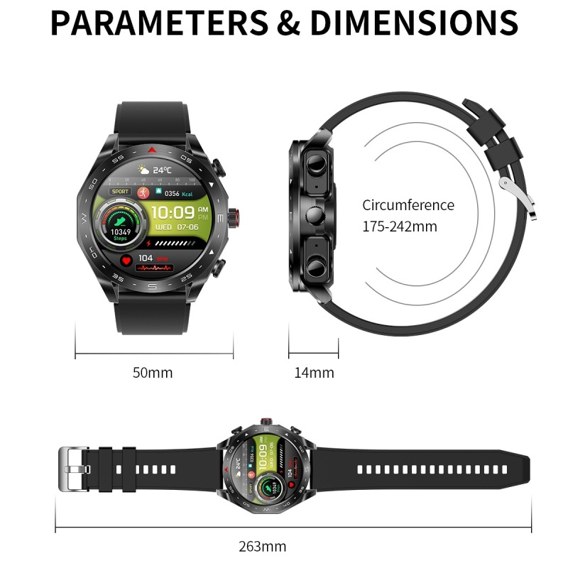 E3000 TWST95 2-in-1 Bluetooth Headset Smart Watch