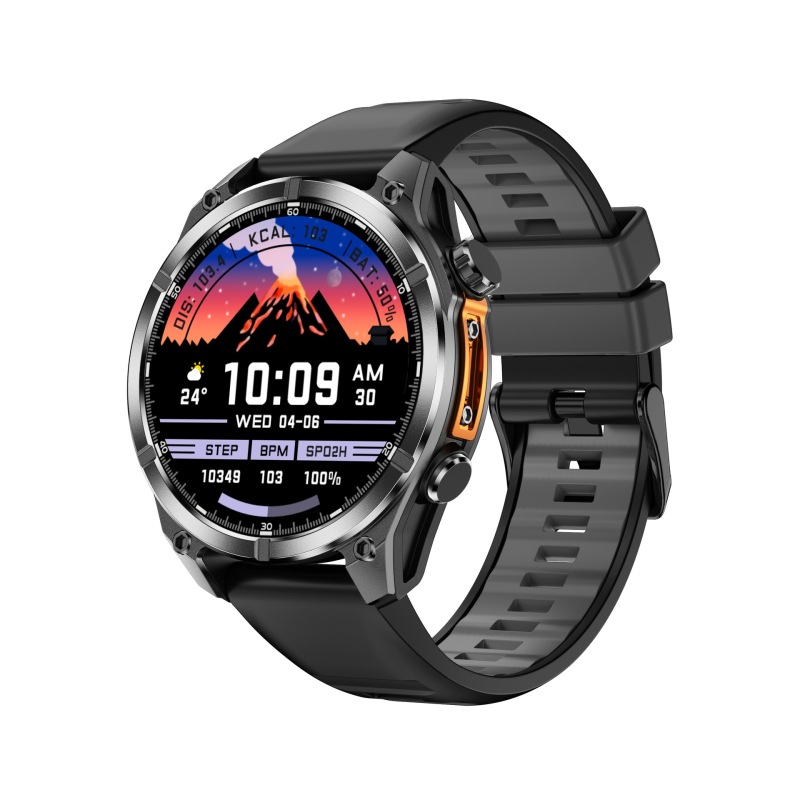 E3001 HD300 Metal Body LED Flashlight Outdoor Sports Wireless Charging Smart Watch
