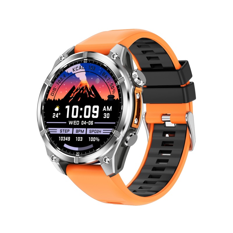 E3001 HD300 Metal Body LED Flashlight Outdoor Sports Wireless Charging Smart Watch