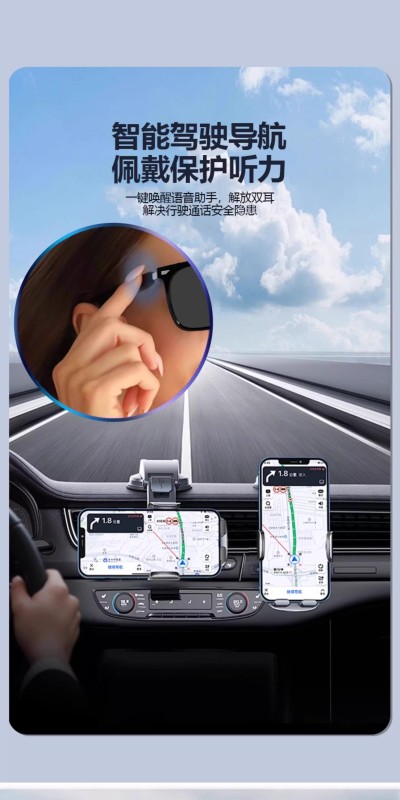 E9085 Unisex Wireless Smart Bluetooth Sunglasses (2-in-1 Audio Glasses & Headphones)