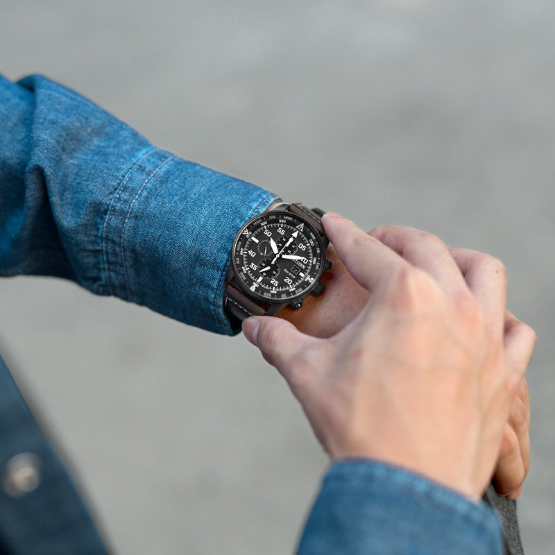E3002 Citizen Eco-Drive Triple-Eye Chronograph Fashion Casual Men's Watch CA0695