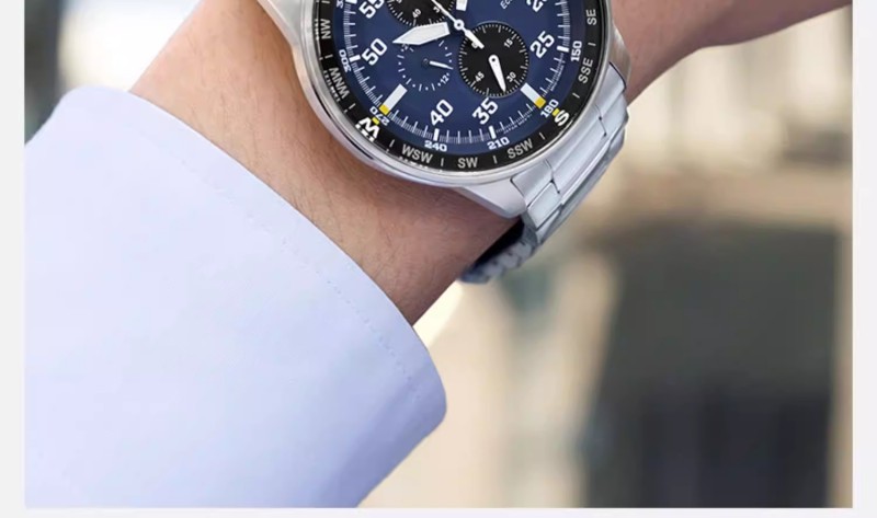 E3002 Citizen Eco-Drive Triple-Eye Chronograph Fashion Casual Men's Watch CA0695
