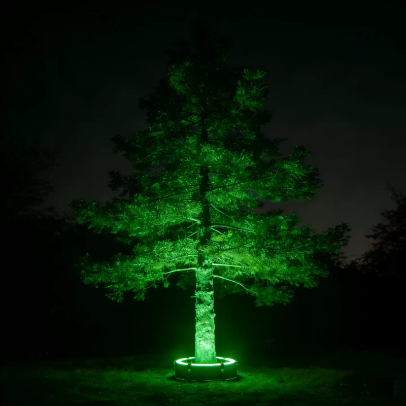 E9074 Outdoor Waterproof RGB LED Tree Hugging Ring Spotlight 6-Pack Set 220V 72W