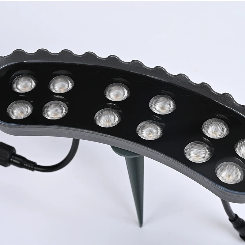 E9074 Outdoor Waterproof RGB LED Tree Hugging Ring Spotlight 6-Pack Set 220V 72W