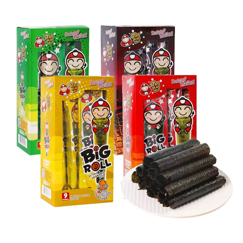 G0054 Thai Laobanzai Classic Seaweed Rolls Mixed Flavors 9 Pieces × 4 Boxes