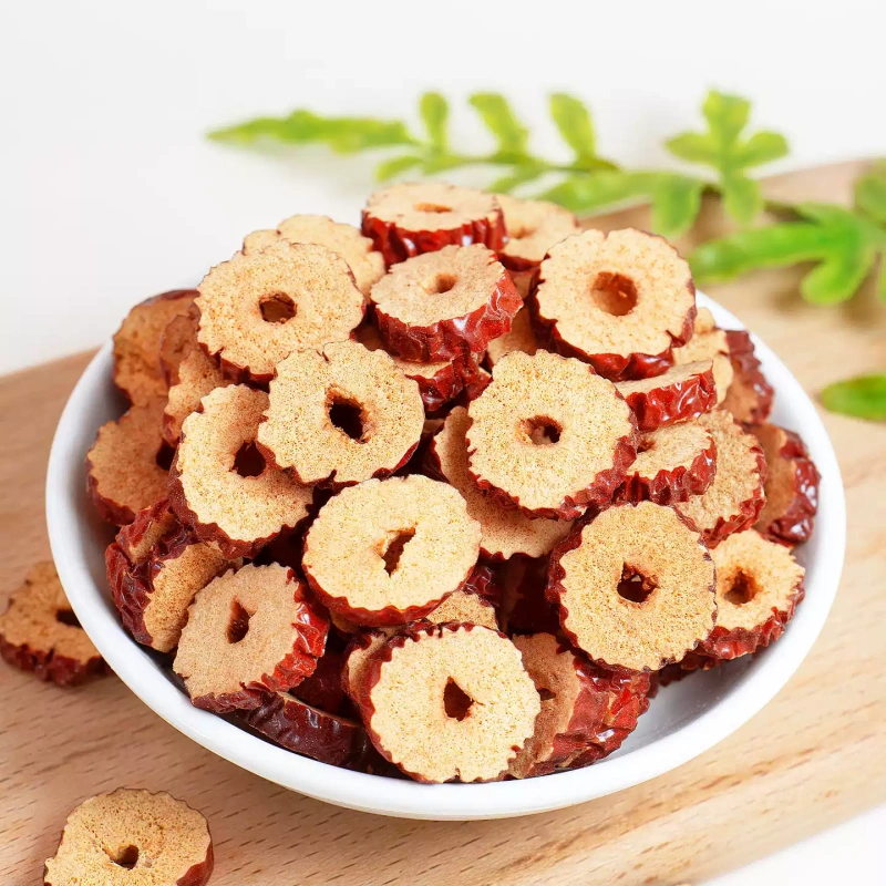 G0050 Dried red dates slices, rings and pieces, 500g per bag