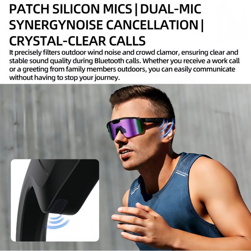 E9076 HeyCyan Q01 Sports Cycling Smart AI Camera Glasses 8MP