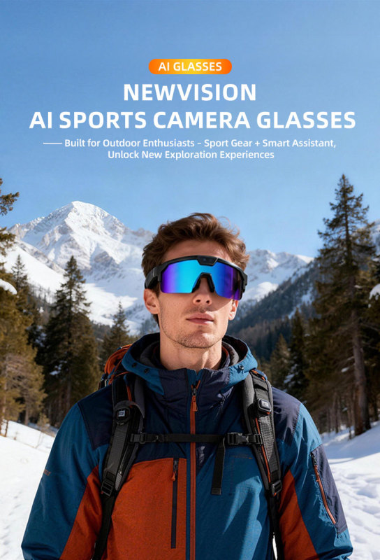 E9086 HeyCyan Q01 Sports Cycling Smart AI Camera Glasses 8MP