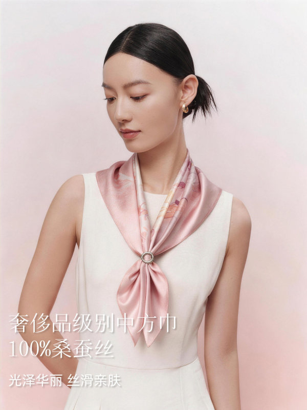 F4019 Oriental State Gift Wensli × Palace Museum Collaboration Twelve Flower Goddesses Mulberry Silk Medium Square Scarf