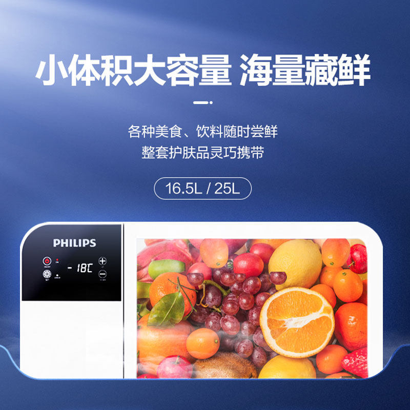 A0009 Philips Car/Home/Camping Multi-purpose Mini Outdoor Refrigerator 12/24/220V Universal TB5301/25L