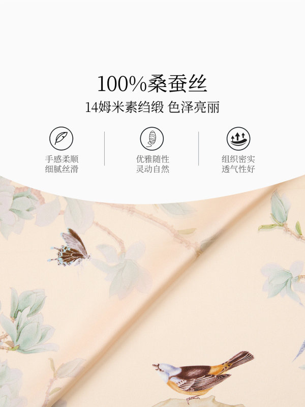 F4019 Oriental State Gift Wensli × Palace Museum Collaboration Twelve Flower Goddesses Mulberry Silk Medium Square Scarf