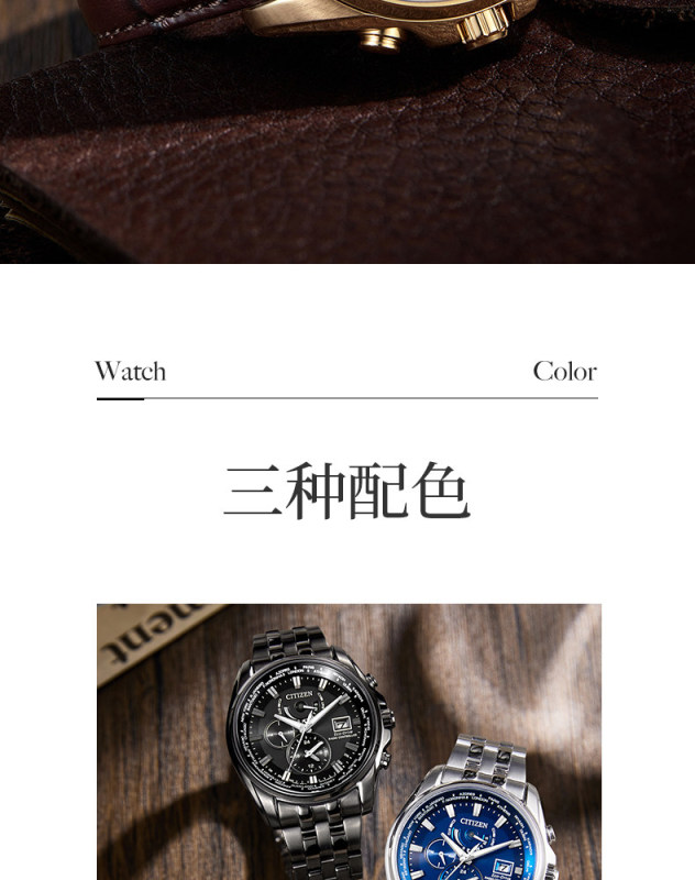 E9081 Citizen Radio Wave Luminous Sky Hawk Blue Angels Eco-Drive Water Resistant Men's Watch Made in Japan