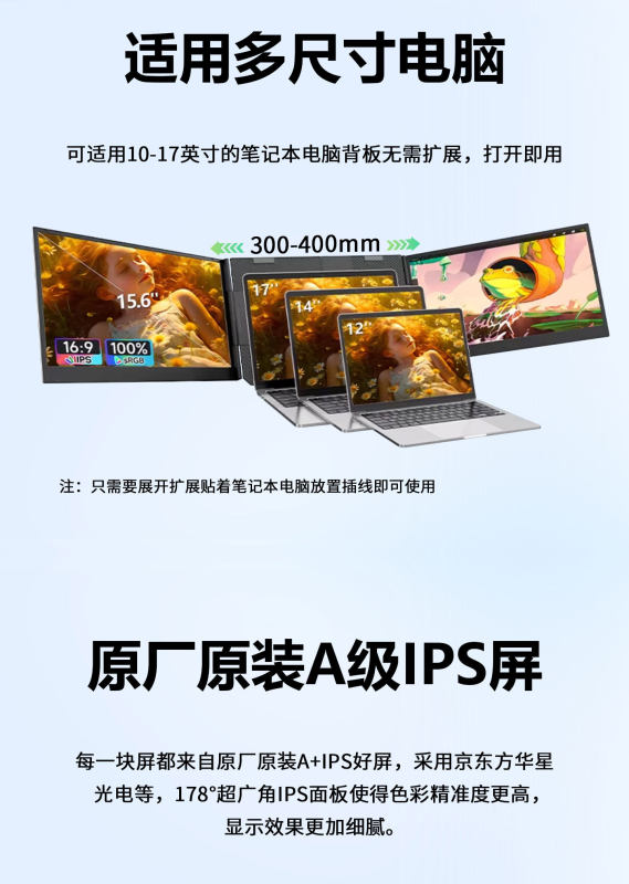 E9019 Portable foldable laptop expansion screen