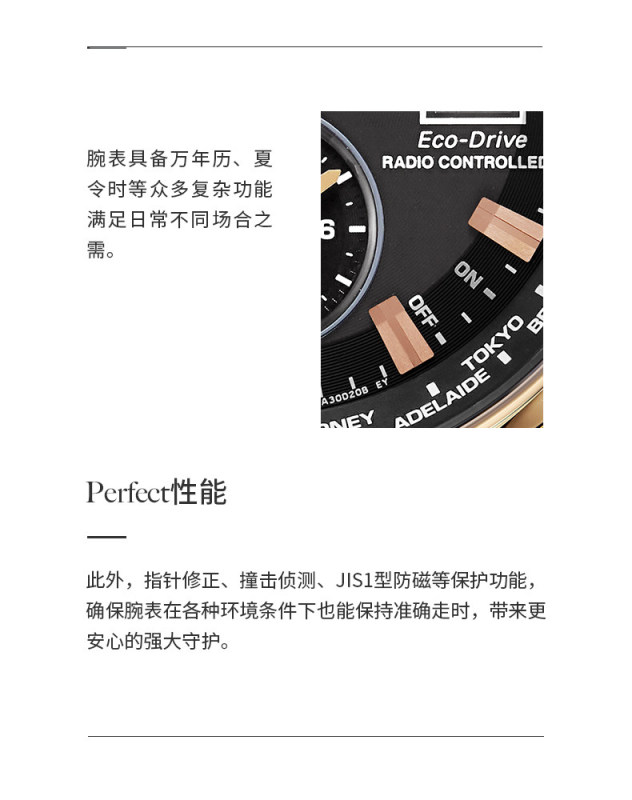 E9081 Citizen Radio Wave Luminous Sky Hawk Blue Angels Eco-Drive Water Resistant Men's Watch Made in Japan