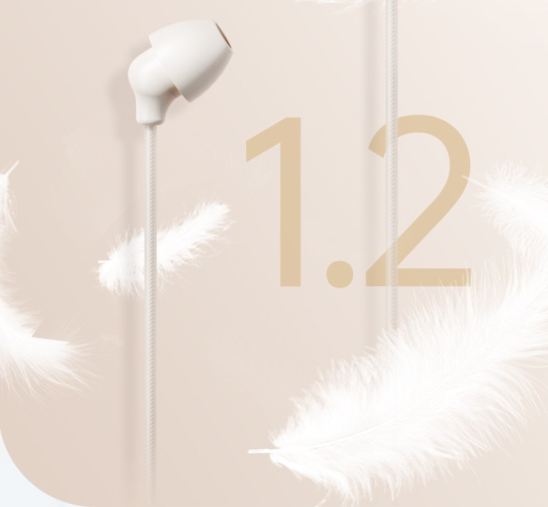E9082 HP Wired In-Ear Sleep Headphones - Compact Design with Surround Stereo Sound and Noise Isolation