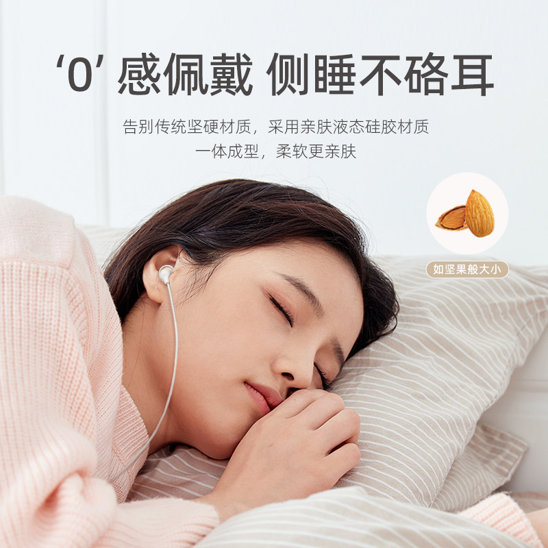 E9082 HP Wired In-Ear Sleep Headphones - Compact Design with Surround Stereo Sound and Noise Isolation