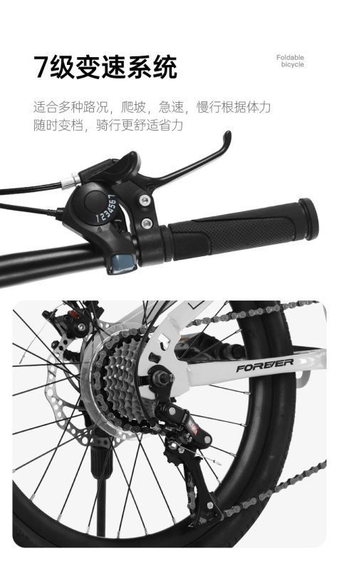 S3028  Forever Portable Foldable Multi-Speed Bicycle