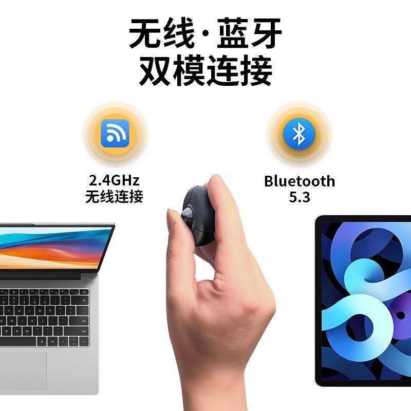 E9104 Ring-style Bluetooth Wireless Mouse Trackball, Universal for Tablets, Phones, Motorcycles and Computers